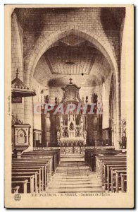 Old Postcard Island of Oleron St. Peter Interior of the church