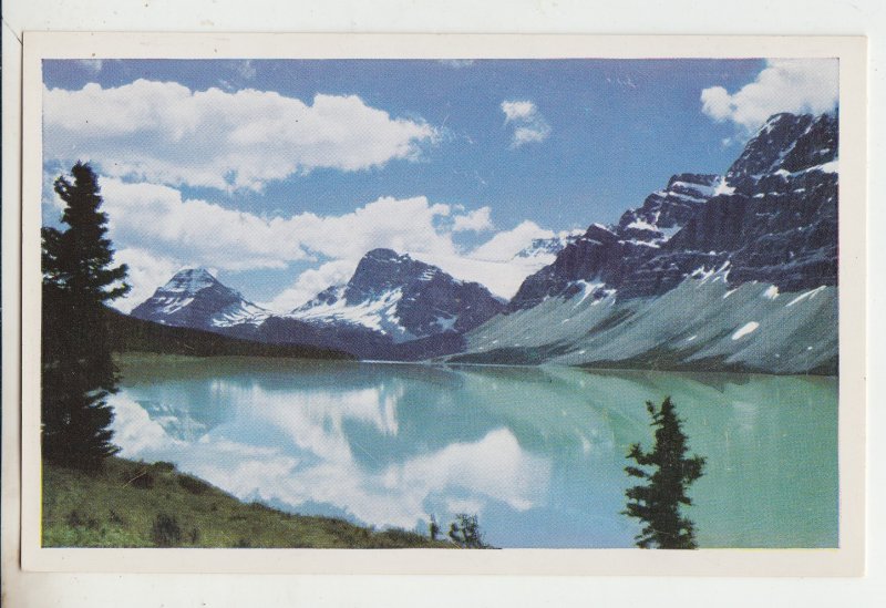 P2778, vintage postcard reflection bow lake banff nat,l park alberta canada