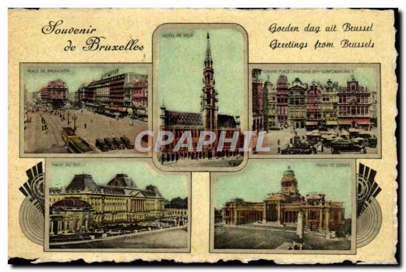 Old Postcard Belgium Brussels Remembrance