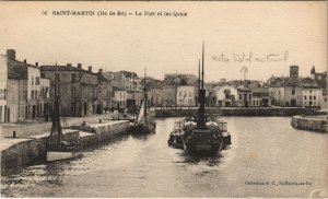 CPA St-MARTIN (Ile de Ré) -Le Port et les Quais (45401)