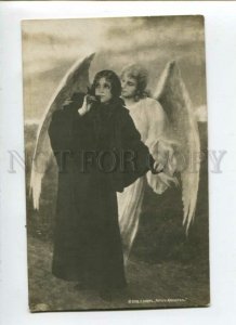 3111715 Winged GUARDIAN ANGEL & Woman by ERLER Vintage PC
