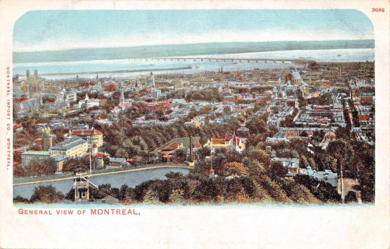 MONTREAL QUEBEC CANADA~GENERAL VIEW IN 1900  POSTCARD