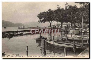 Aix les Bains - Lake Bourget - Walk Station Boats - boat - boat - - Old Postcard