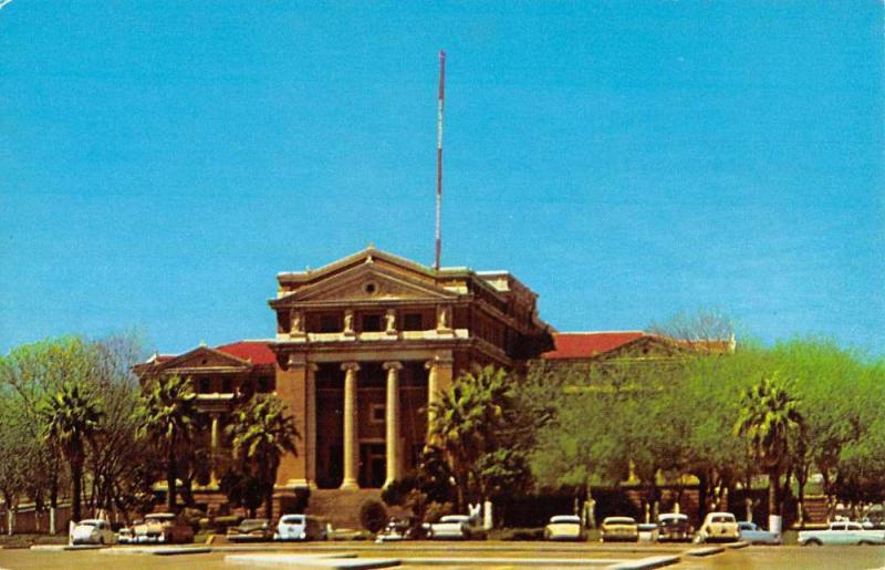 Corpus Christi Texas Nueces Court House Street View Vintage Postcard K63471