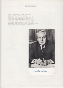 Prime Minister Harold Wilson Original Autograph on Photo, United Kingdom (L6559)