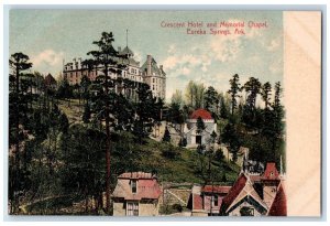 Eureka Springs Arkansas AR Postcard Crescent Hotel Memorial Chapel c1910 Vintage