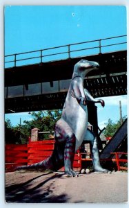 WISCONSIN DELLS, WI ~ Enchanted Forest ~ TRACHODON DINOSAUR  c1960s Postcard