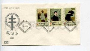 293166 FINLAND 1975 year First Day COVER painting Red Cross