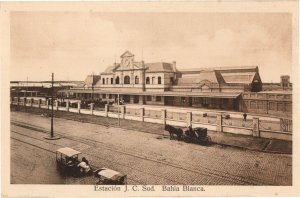 Bahia Blanca Estacion JC Sud Argentina Old Postcard