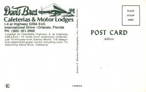 Davis Bros Cafeterias and Motor Lodges,Orlando,FL