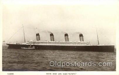 White Star Olympic Ship Sister Ship of the Titanic Ship Unused light stain on...