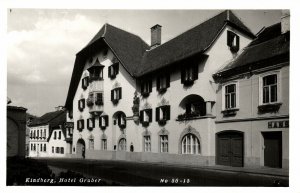 austria, KINDBERG, Steiermark, Hotel Gruber (1950s) RPPC Postcard