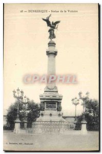 Old Postcard Dunkirk Statue of Victory