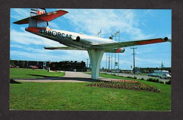 NB Airplane Plane Royal Canadian Air Force CF100 Moncton New Brunswick Postcard