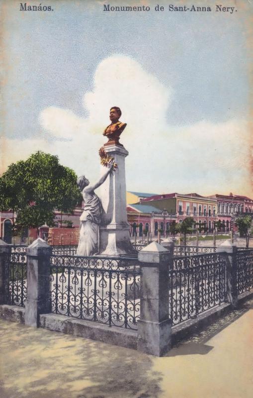 Anna Nery Statue Manaus Manaos Old Brazil Postcard