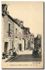 Old Postcard Langrune Sur Mer Sea Street Children