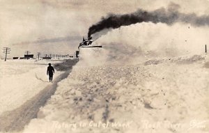 Rock River, Illinois, USA? Real Photo People Working Unused 