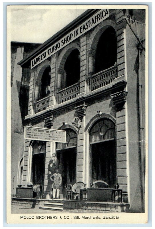 c1920's Molco Brothers & Co. Silk Merchants Zanzibar Tanzania Postcard