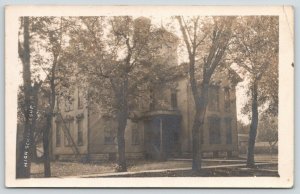 Jesup Iowa~High School~Dark Porch~Looks Like House~1910 Real Photo Postcard~RPPC