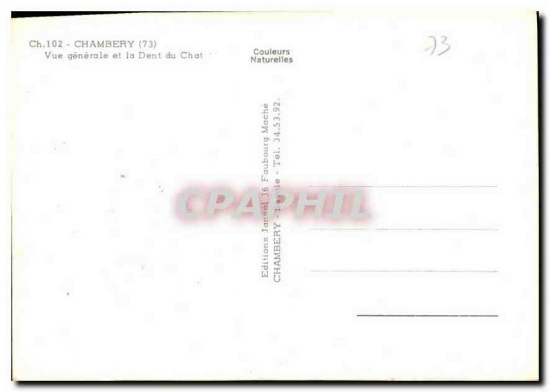 Modern Postcard Chambery General view and the Dent du Chat