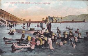 Bathers in the Great Salt Lake - Saltair UT, Utah - UDB