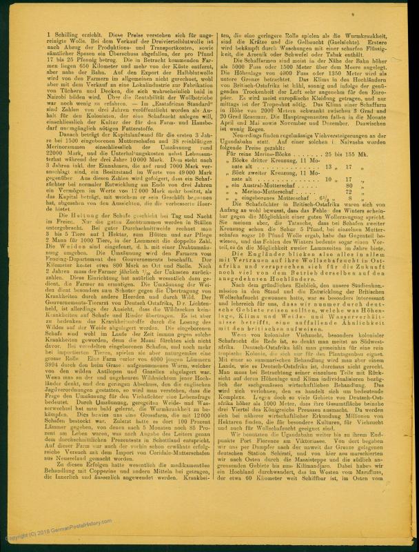 Germany 1910 E Africa Deutsche Ost-Afrika Usambara Post Complete Newspaper 73337