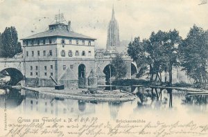 Germany Frankfurt am Main bridge mill 1899
