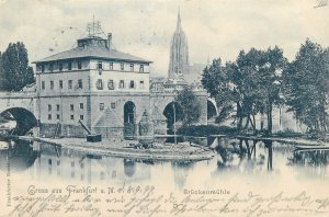 Germany Frankfurt am Main bridge mill 1899 