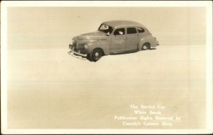 White Sands NM The Service Car Real Photo Postcard