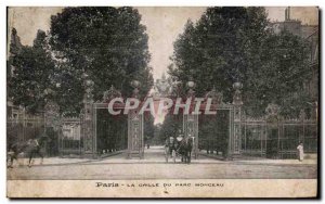 Paris Old Postcard The gate of the Parc Monceau