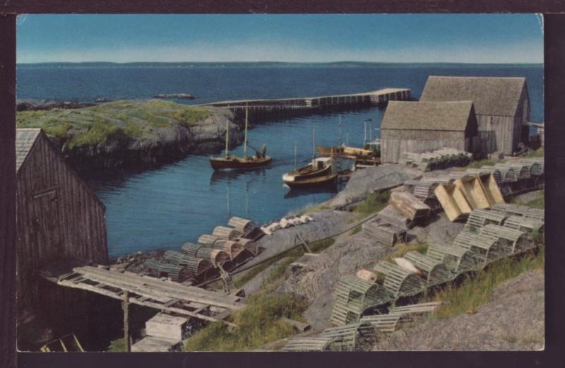 Scenery at Blue Rocks Nova Scotia Canada Post Card 3524