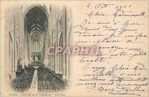 Old Postcard Orleans Interior of the Cathedral (1900 card)