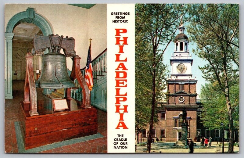 Greetings Historic Philadelphia Cradle Nation Liberty Bell Clock Tower