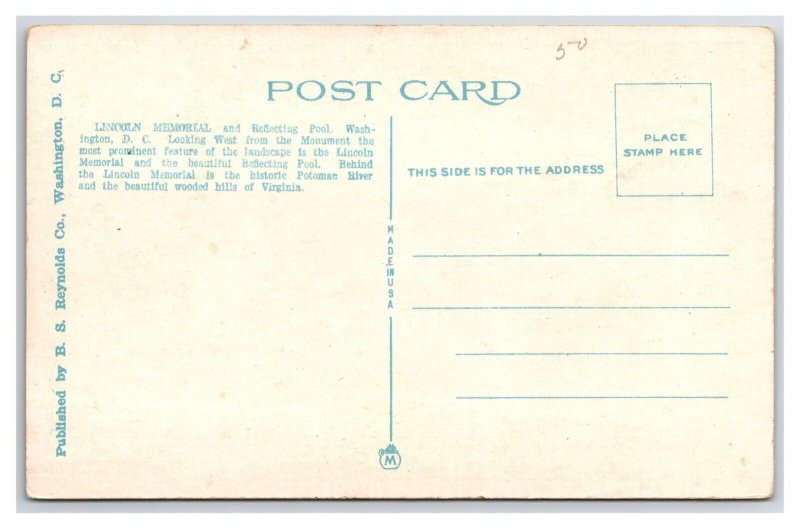 Washington Monument Night View Washington DC  DB Postcard P23