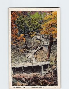 Postcard Stairway To Lovers Lane, Watkins Glen, New York