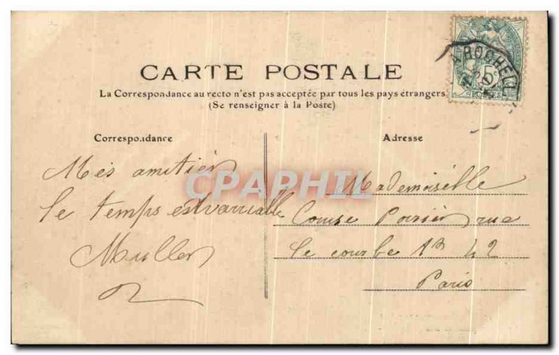 Old Postcard Chatelaillon The Beach During Storm