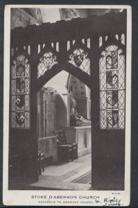 Surrey Postcard - Stoke D'Abernon Church, Entrance To Norbury Chapel  T153