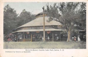 Salem New Hampshire Canobie Lake Park Merry Go Round Vintage Postcard AA25544