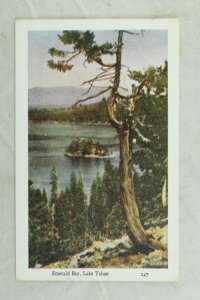 1920's-30's Emerald Bay, Lake Tahoe, Calif. Vintage Postcard P105