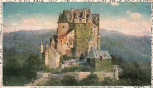 Vintage Postcard 1906 Schloss River Moselle Tributary of the Rhine Germany