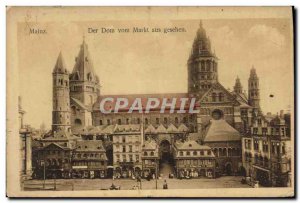 Old Postcard Mainz Der Dom Marke Vom Aus Gesehen