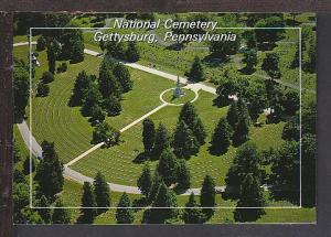 National Cemetery Gettysburg PA Postcard BIN 1666