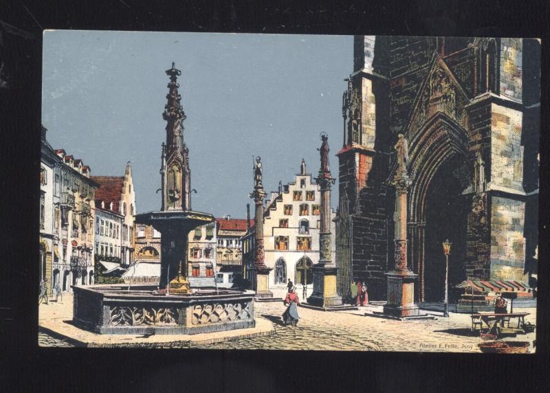 ALT FREIBURG GERMANY KUNSTLERKARTE GES. GESCHUTZT ANTIQUE VINTAGE POSTCARD