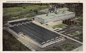 J79/ Akron Ohio Postcard c1910 Goodyear Zeppelin Dock Fabrication Plant 97