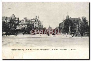 Old Postcard Emperor William Street Strasbourg