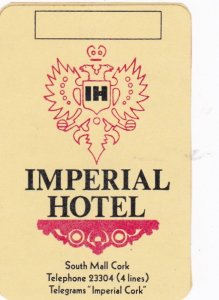 Ireland Cork Imperial Hotel Vintage Luggage Label sk3442