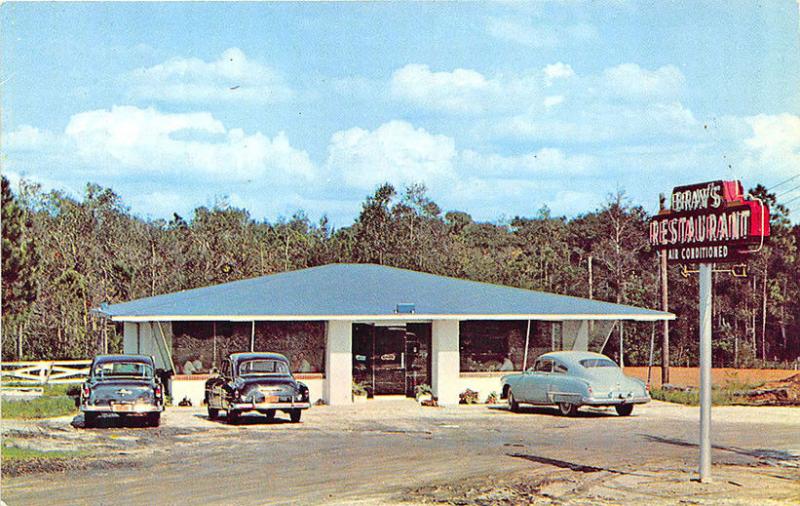Hilliard FL Bray's Drive-In Restaurant Old Cars on U. S. 301 Postcard