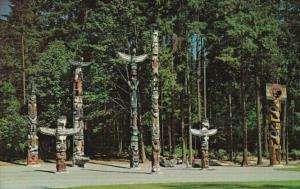 Canada Vancouver Native Indian Totem Poles At Stanley Park