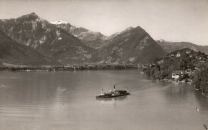 Vintage Postcard Ringgenberg Brienzersee mit Sulegg Bern Switzerland Schwalmern