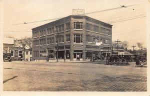 Lewiston ME 1925 Ford Dealership Street View Real Photo Postcard